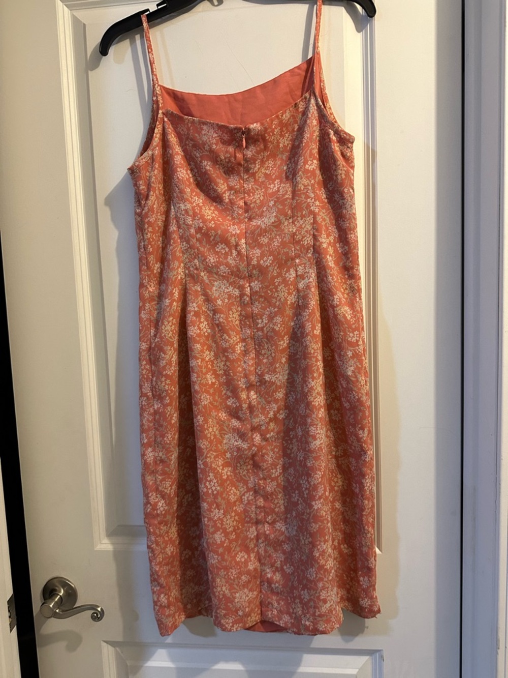 Old Navy Coral Floral Slip Dress with Spaghetti Straps